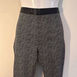 Absolu Paris Black and White Herringbone Pants